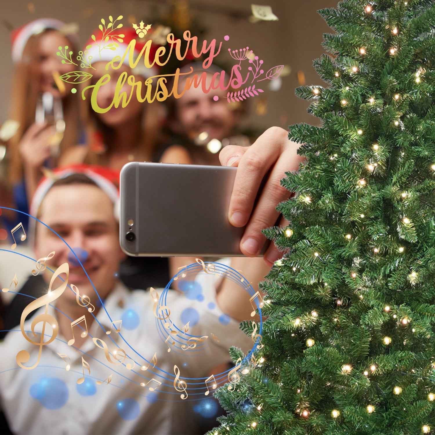 PE/PVC Christmas Tree - Premium Mixed Material Holiday Decoration