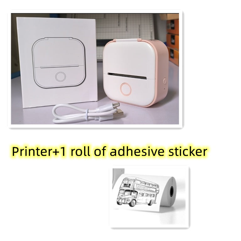 Portable Mini Thermal Label Printer Home Photo Printer Student Wrong Question Printer Bluetooth-compatible Mini Label Printer Price Tag - DropOnline.co