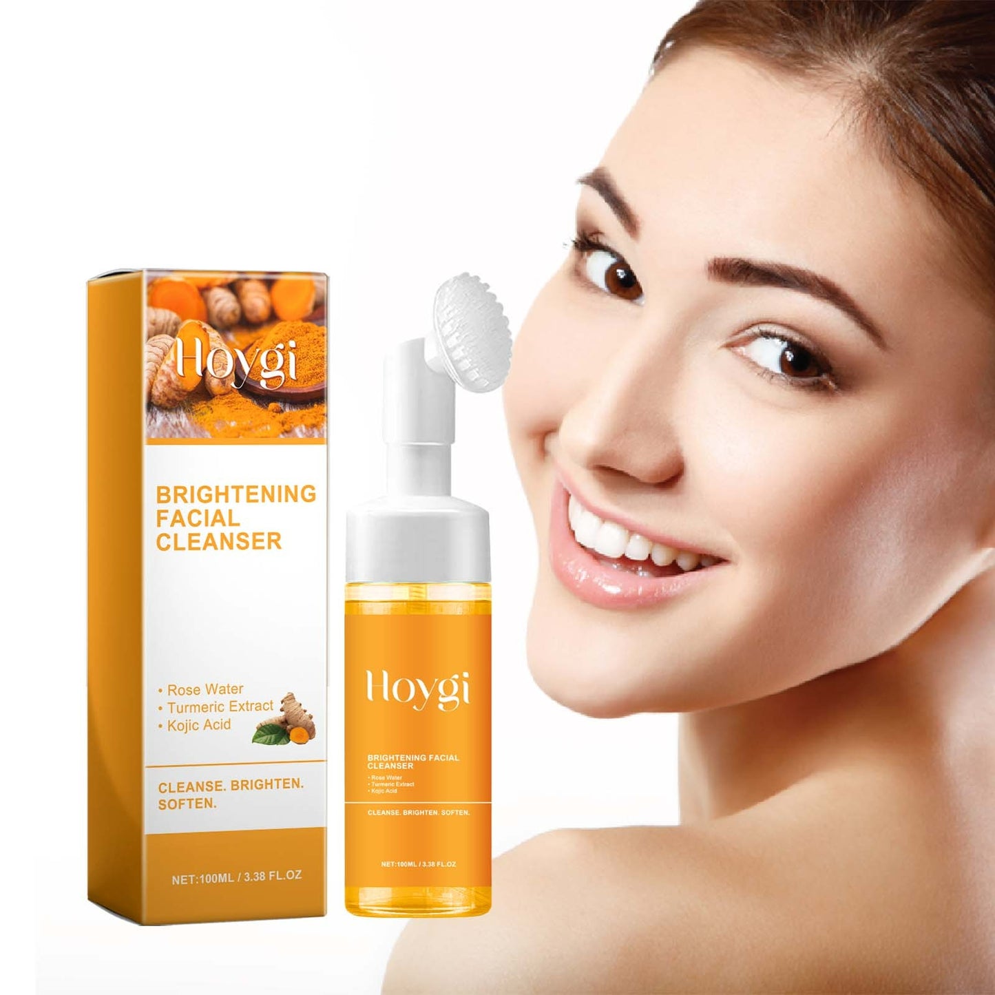 Turmeric Facial Cleanser Deeply Cleanses The Facial Skin, Fades Acne Marks And Acne Marks, And Moisturizes, Brightens And Beautifies The Skin - DropOnline.co