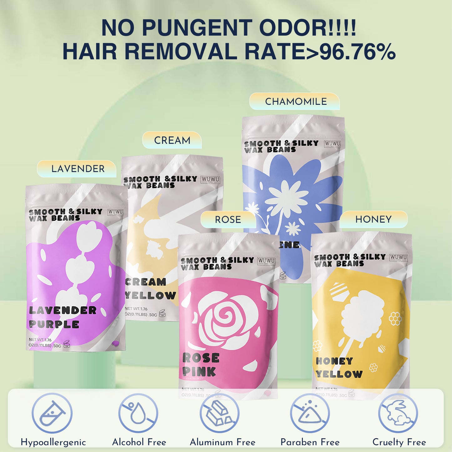 Waxing Kit 19 Items, WUWUVISTA Hair Removal Wax Kit With Wax Melt Warmer Waxing Beads For Face, Brazilian, Full Body, Bikini Suitable For Plugs Of American & European Specifications - DropOnline.co