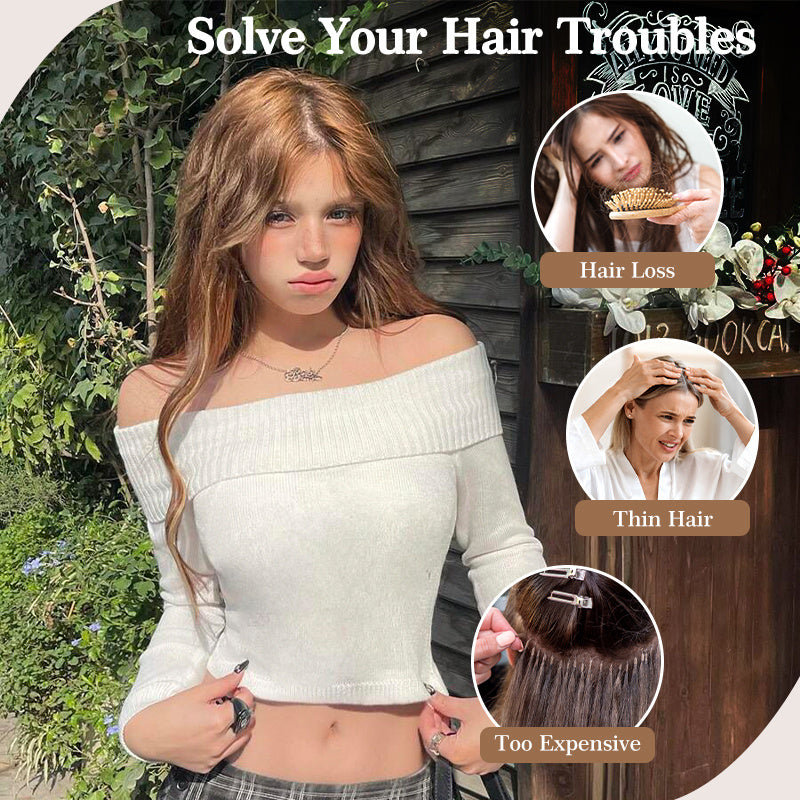 Holdbalance Straight Clip In Hair Extensions 24inch Hair Extensions For Women 6PCS Long Soft Synthetic Natural Hairpieces - DropOnline.co