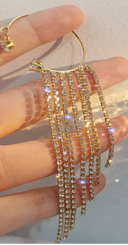 Fashionable And Simple Long Tassel Earrings - DropOnline.co