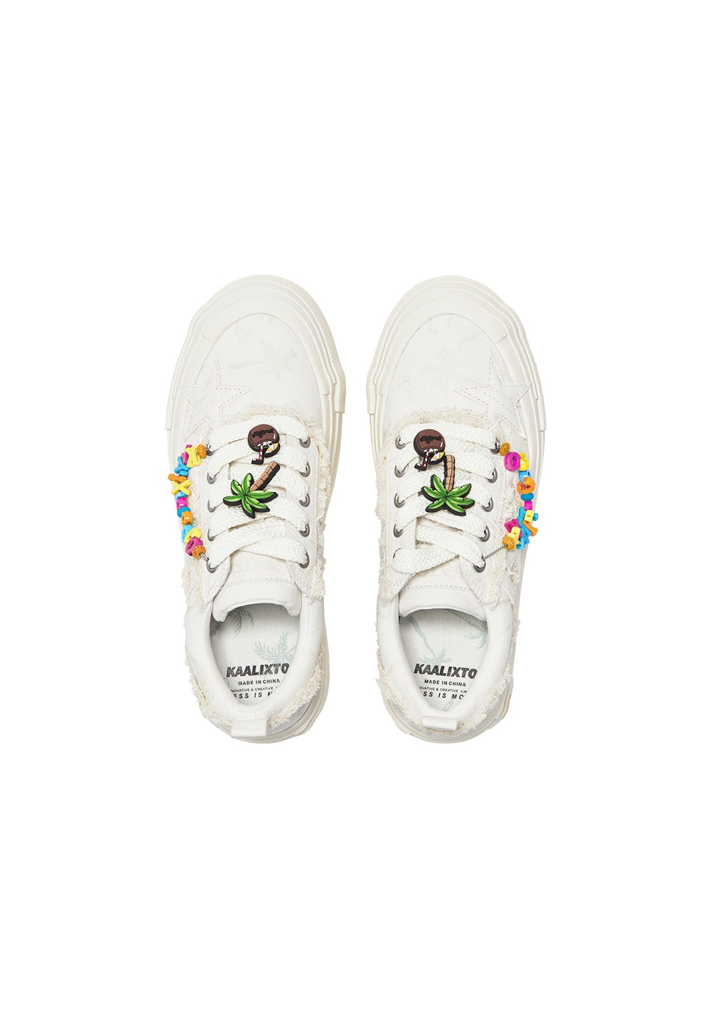 KAALIXTO--Retro Star Sneakers-West Lake Longjing Tea - Unisex - DropOnline.co