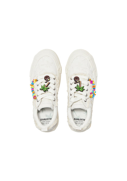KAALIXTO--Retro Star Sneakers-West Lake Longjing Tea - Unisex