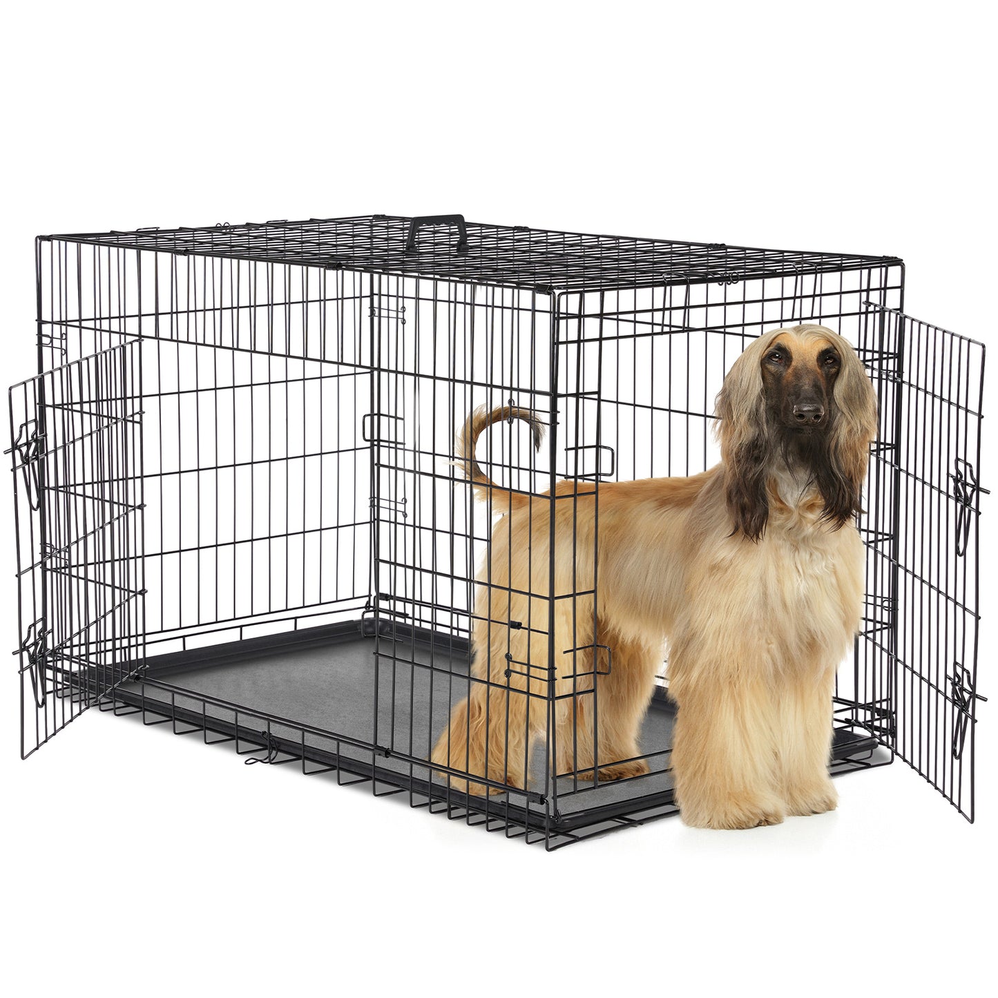A Dog Cage With Two Doors - DropOnline.co
