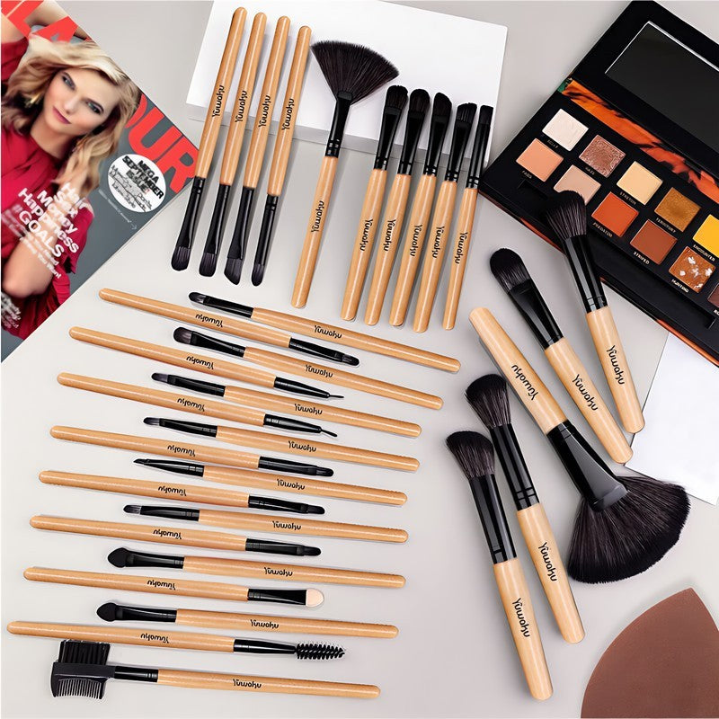 A Portable 32-piece Makeup Brush Set That's Perfect For Travel, Business Trips, And Outdoor Makeup. - DropOnline.co