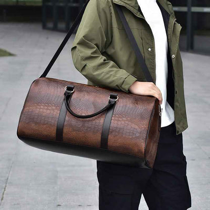 Men's Crocodile Pattern Travel Bag | Outdoor Sports Backpack
