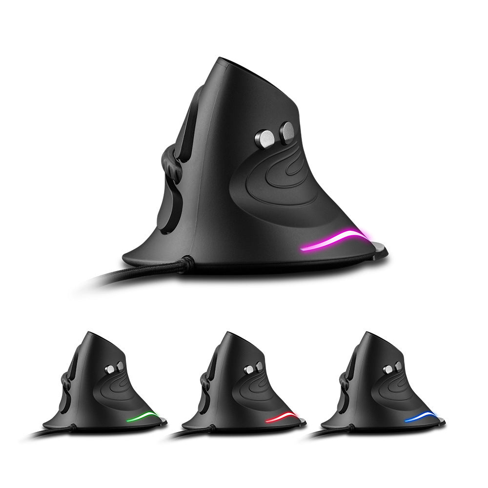 Vertical Mouse Snail Type Ergonomic Notebook Desktop Wired Mouse - DropOnline.co