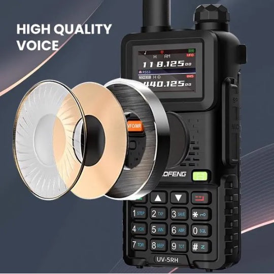 BAOFENG UV-5RH 10w GMRS Ham Radio With Long Range Walkie Talkies, Multifunctional Use, USB-C Charging, 999 Channels, Colorful LCD Display, Audio Produces - DropOnline.co