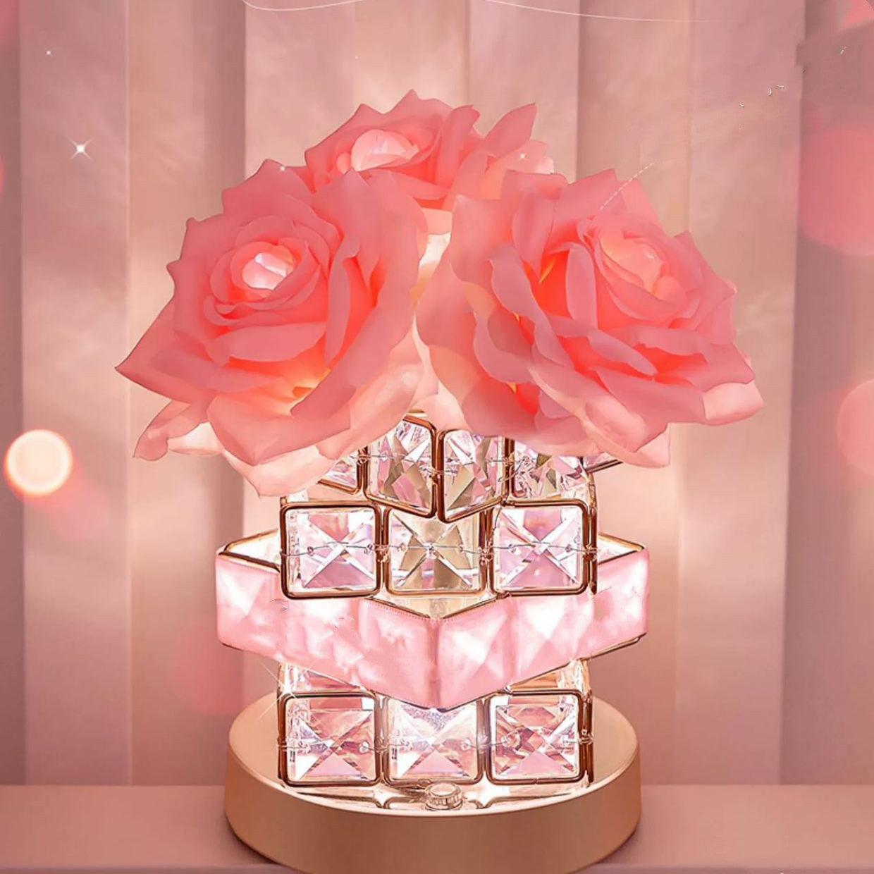 Rubik's Cube Crystal Lamp Bedroom Creative Decorative Atmosphere Home Decor - DropOnline.co