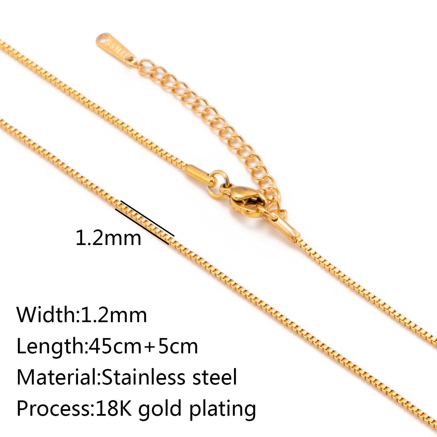 Stainless Steel Vacuum Vapor Plating 18K Gold Color Protection Lip Chain - DropOnline.co