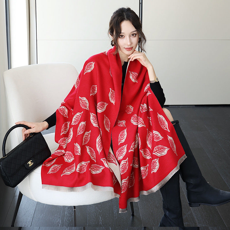 Women's Versatile Fashion Scarf - Thickened Warm Cashmere Winter Wrap - DropOnline.co