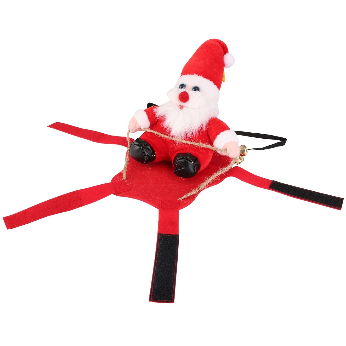 S-M-L-XL Options -- 1Pc Pet Christmas Costumes Red Winter Coat For Dog Riding Santa Claus With Bell Clothes New Year Outfit Cosplay Costumes Party Dress Up For Cats - DropOnline.co