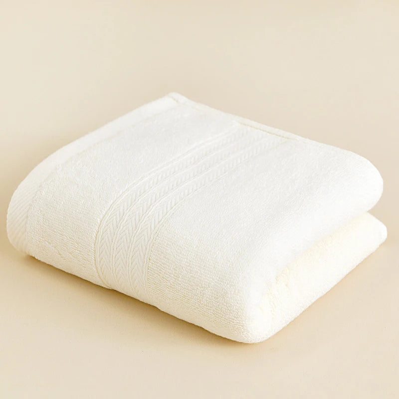 4-Piece Space-Themed Striped Cotton Towel Set — Bath, Face & Gym