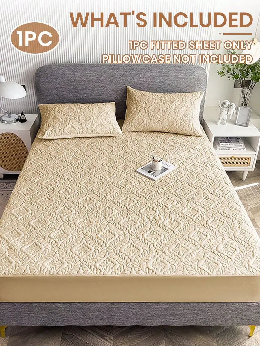 Fitted sheet, size 99X190cm (38.97X74.8 inch), 30cm (11.81 inch) deep pocket. Waterproof, skin-friendly and comfortable, perfect for bedrooms.