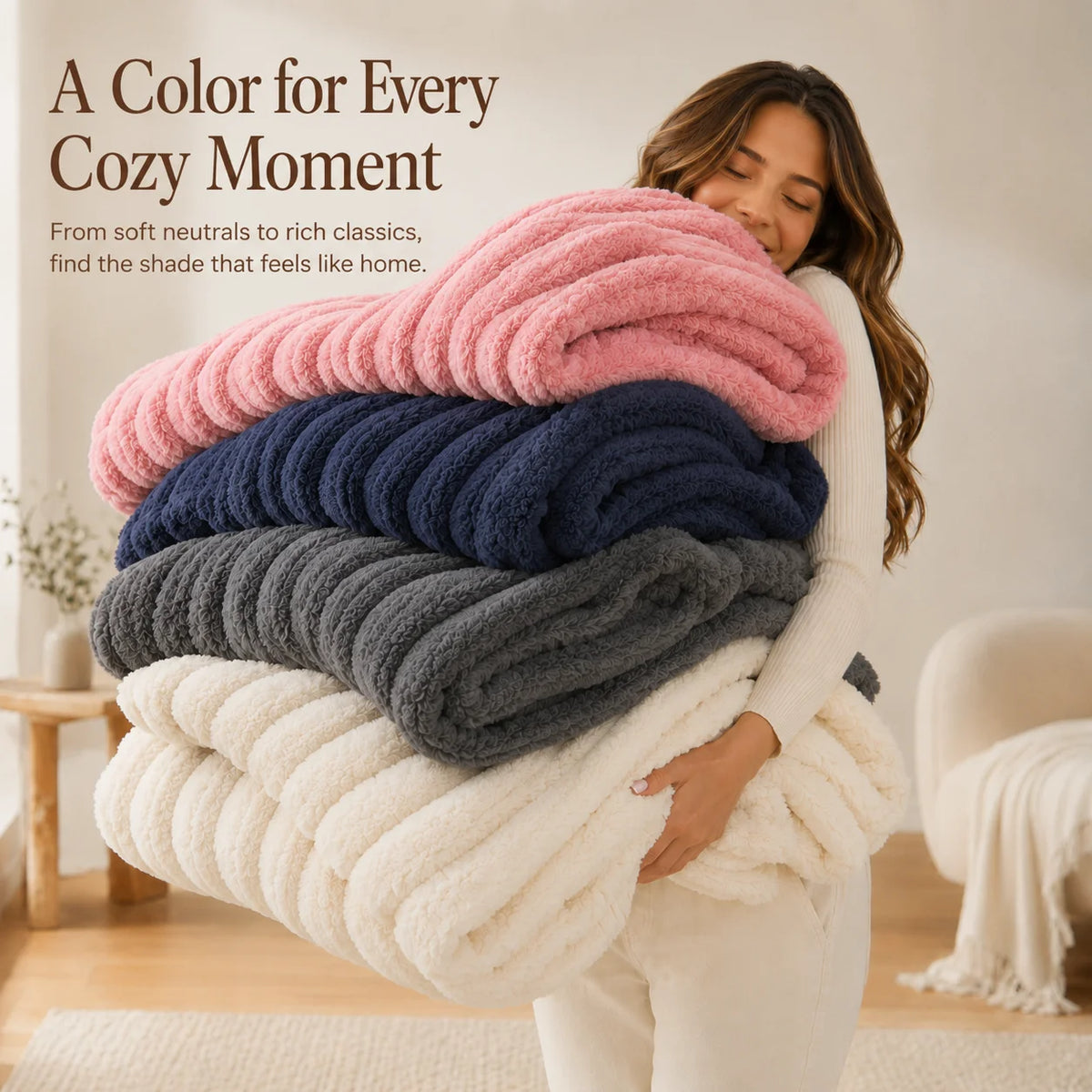 Soft Flannel Blanket Multiple Sizes Available Machine Washable Plush Bed Throw for Sofa Couch Bedroom All Season Home Bedding