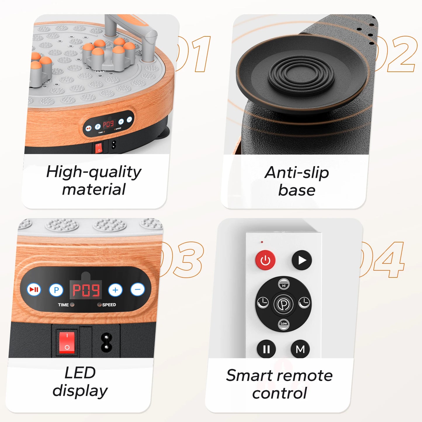 MERACH Vibration Plate Exercise Machine | Foot Massager, 99 Speeds & Remote Control