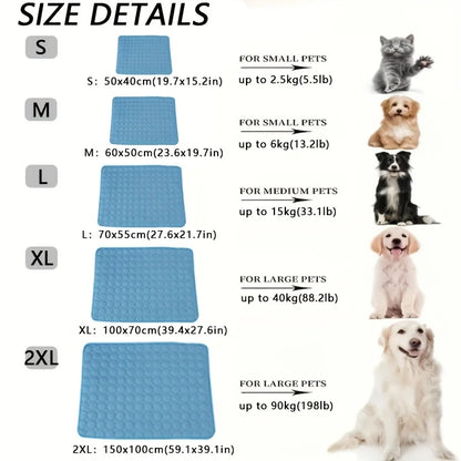 Dog Cooling Mat — Extra Large Summer Ice Pad Blanket for Dogs & Cats