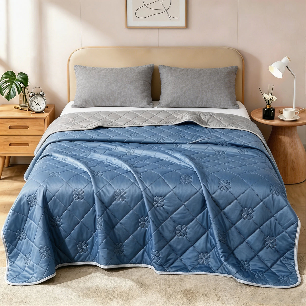 ROSEKIND 1pc Soft Cooling Blanket, 300 GSM, 90*108 Inch, Lightweight & Breathable Cold blanket for  Hot Sleepers, Multifunctional Blanket for Bed Sofa Office Travel, Durable Blanket for All-season Use, Available In 5 Colors A