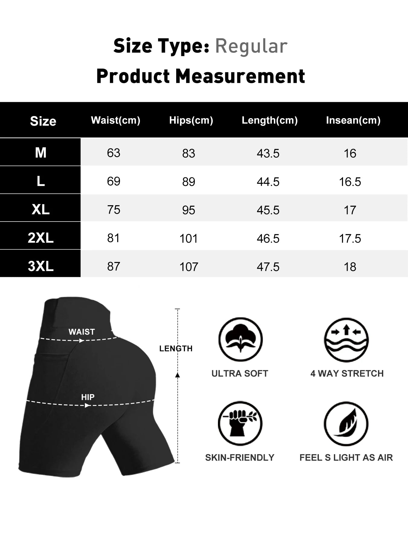 5-Pack Women’s High Waist Biker Shorts with Pockets — Tummy Control