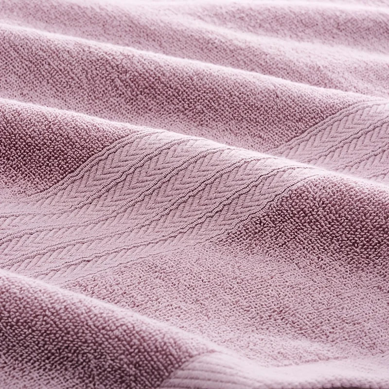 4-Piece Space-Themed Striped Cotton Towel Set — Bath, Face & Gym