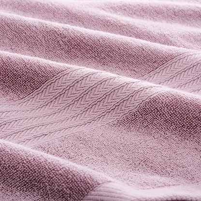 4-Piece Space-Themed Striped Cotton Towel Set — Bath, Face & Gym