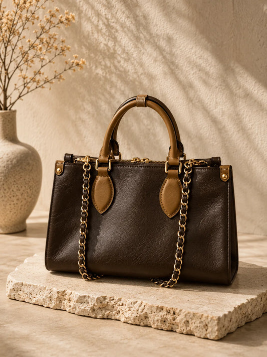 Camel Tote Bag with Adjustable Shoulder Straps