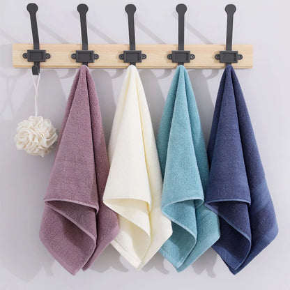 4-Piece Space-Themed Striped Cotton Towel Set — Bath, Face & Gym