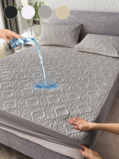 Fitted sheet, size 99X190cm (38.97X74.8 inch), 30cm (11.81 inch) deep pocket. Waterproof, skin-friendly and comfortable, perfect for bedrooms.
