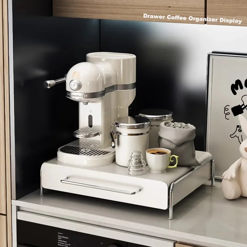 Capsule Coffee Display Rack | Drawer Storage Organizer for Coffee Machine & Tea Bags