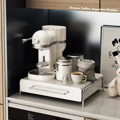 Capsule Coffee Display Rack | Drawer Storage Organizer for Coffee Machine & Tea Bags