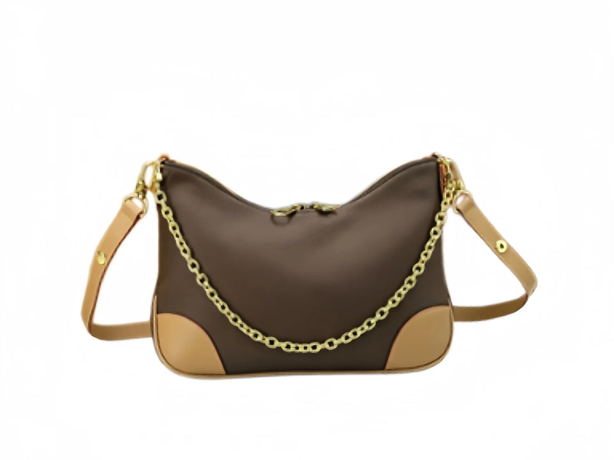 Camel Single-Shoulder Bag, Versatile Everyday Size