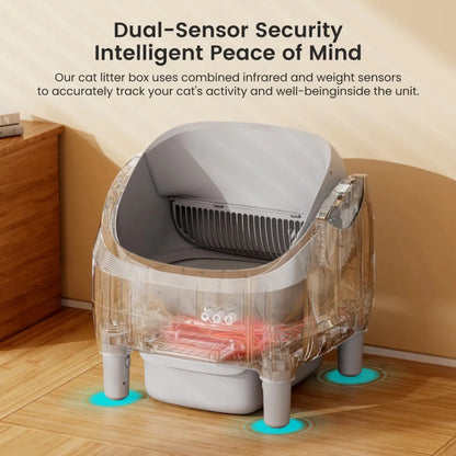 Smart Self-Cleaning Cat Litter Box, App & WiFi Control