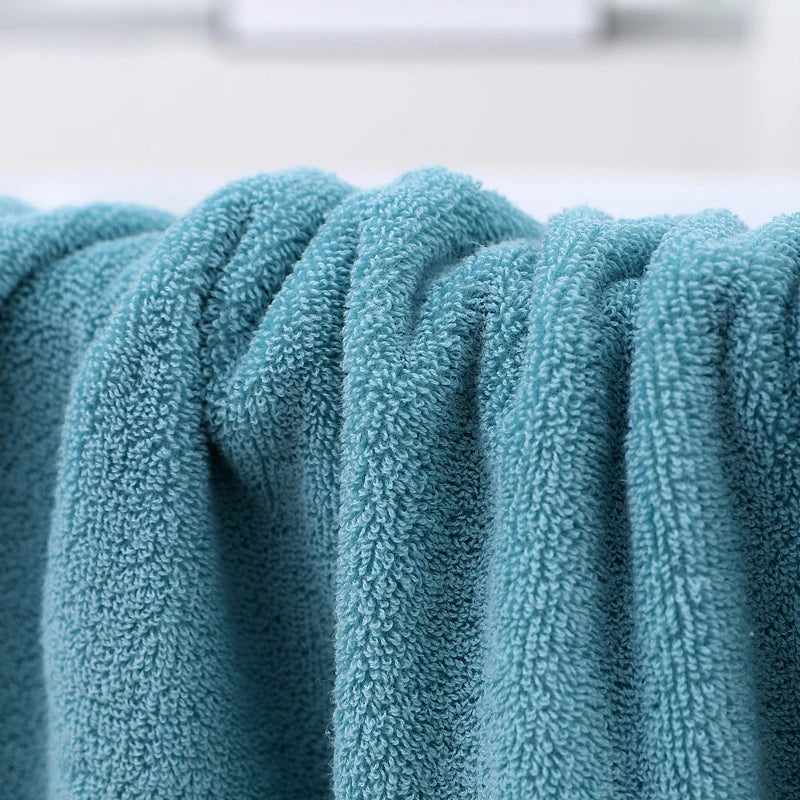 4-Piece Space-Themed Striped Cotton Towel Set — Bath, Face & Gym