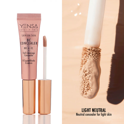 Skin On Skin BB + CC Full Coverage Hyaluronic Serum Concealer