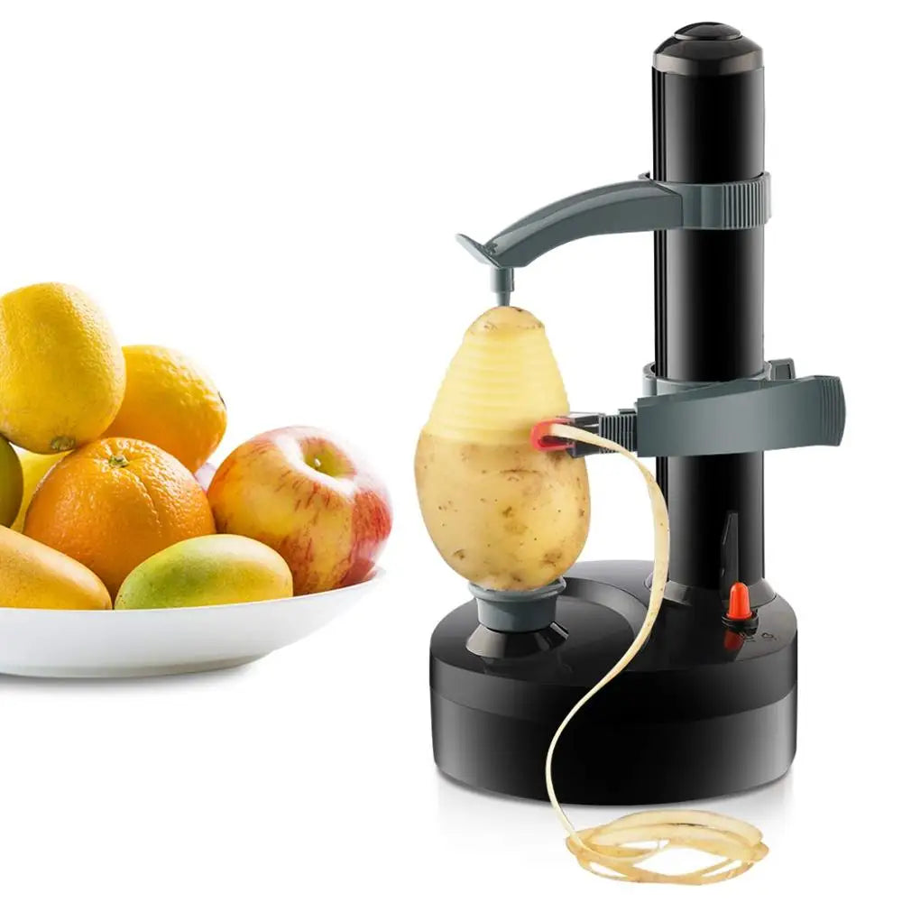 Automatic Electric Apple and Potato Peeler, Battery Powered Rotating Fruit and Vegetable Peeler