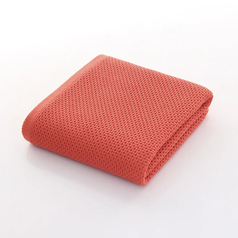 100% Cotton Waffle Bath Towels | Quick-Dry Absorbent Towel Set for Home & Hotel