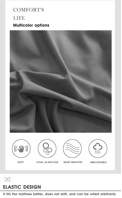 Solid Color Fitted Sheet | 30cm Elastic, Polyester
