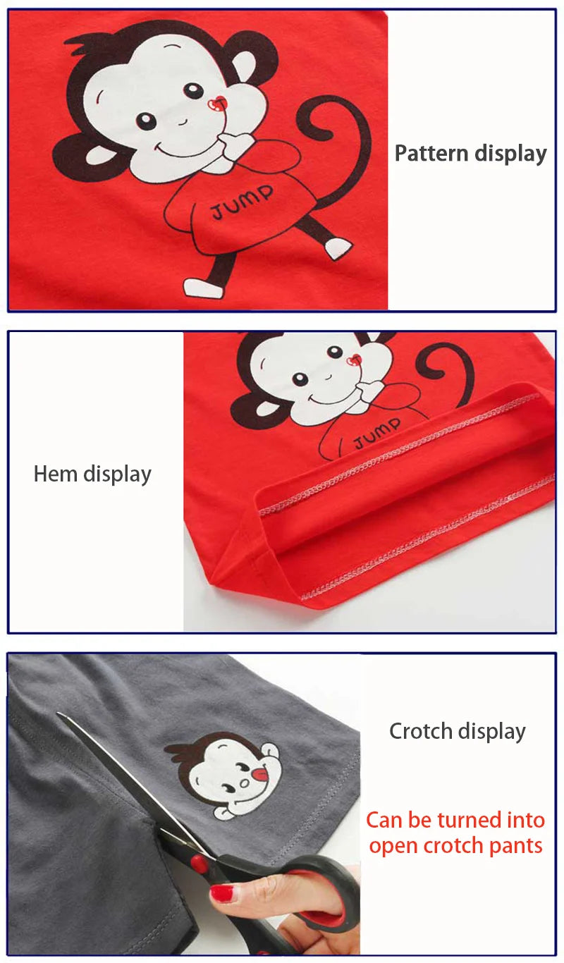 Cartoon Cotton T-Shirt & Shorts Tracksuit Set