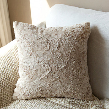 4-Piece Coordinated Pillow Bundle with Inserts – well mixed miss and match reversible sides furry throw pillows and 450g inserts 18"x18" square – F...