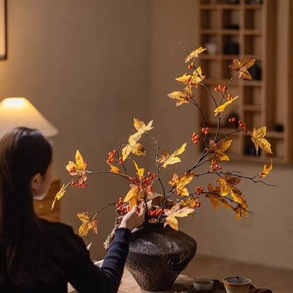 Autumn Maple Berry Branch 49.2" Tall