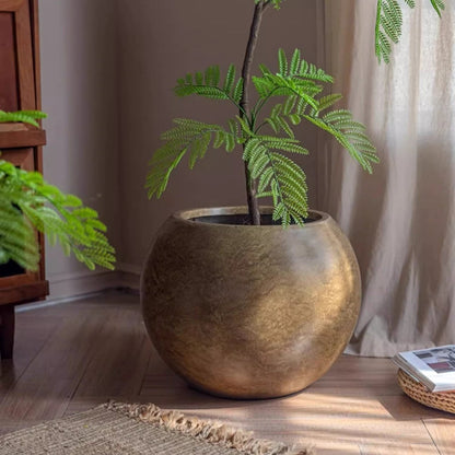 Round Magnesium Clay Planter
