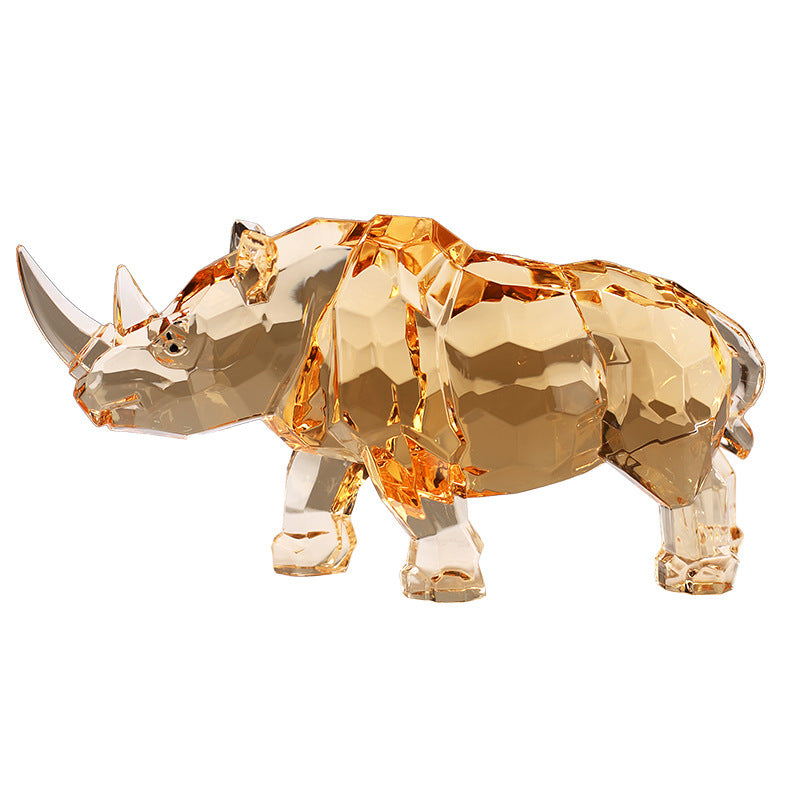 Amber Rhinoceros Animal Decorations Creative Ornaments - DropOnline.co