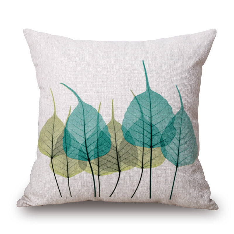 Blue Tulip Linen Pillow Cover Car Home Sofa Cushion - DropOnline.co