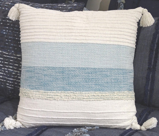 Élégant Grand Coussin Décoratif 55 x 55 cm pour Canapé Tissé à la Main