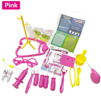 Doctor Play Set 30PCS Simulated Kids Doctor Kit Toys with Stethoscope Educational Pretend Play Medical Toy Boy Girl Toddler Gift