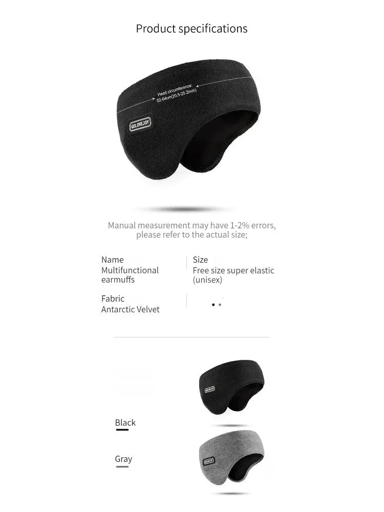 Winter Men's Padded And Thickened Ear Warmers To Prevent Cold And Wind Warm Ear Muffs