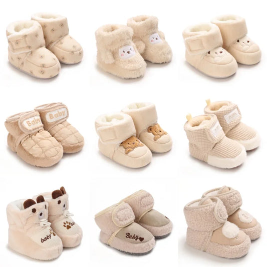 Cartoon Cotton Winter Boots, Soft Sole
