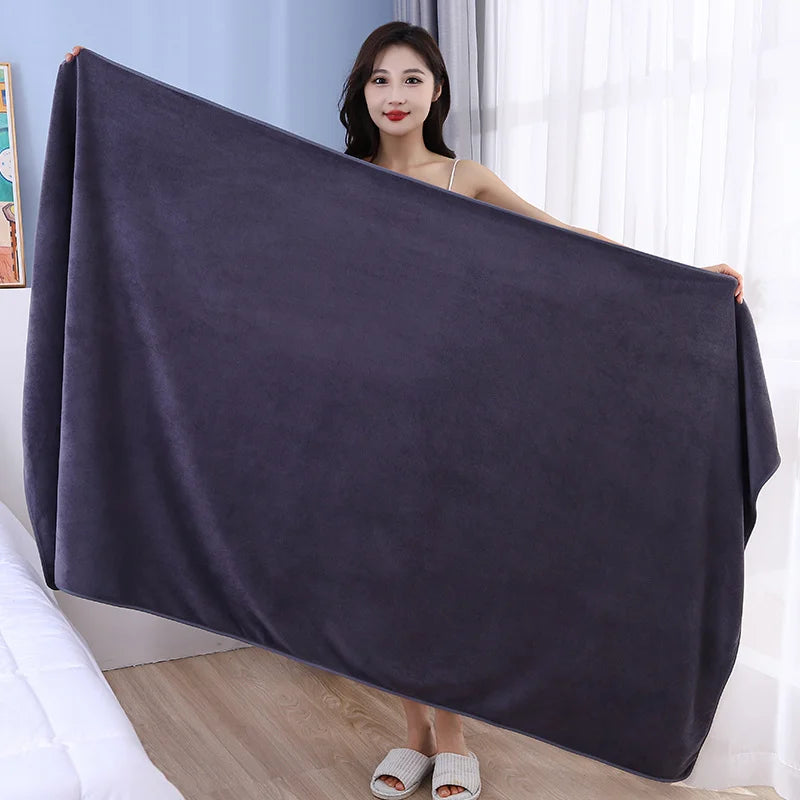 Ultra absorbent ultra-fine fiber bath towel, soft and fast drying, oversized