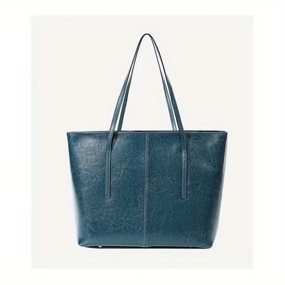 Red Cowhide Leather Tote Bag, Extra Large Capacity